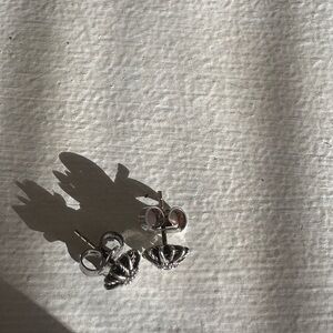 David Yurman Starburst Earrings- Sterling Silver Diamond